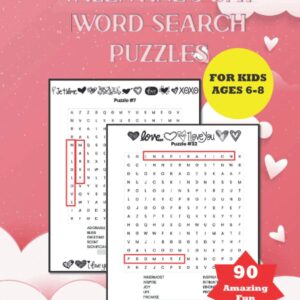 Valentine’s Day Word Search Puzzles For Kids